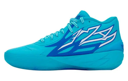 Baskets Puma MB.02 Rookie of the Year, bleu, modèle Blue Atoll Ultra Blue, 377586-01.