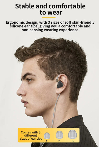 KZ ZS10 Pro X In-Ear Wired Earphones HiFi Bass Monitor Earbuds with Detachable Cable & Microphone