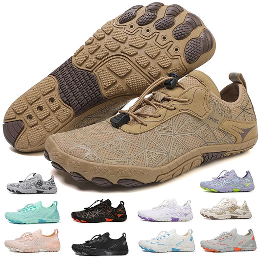 New Barefoot Wading Shoes Men and Women Mesh Quick-Drying Beach Shoes Outdoor Non-Slip Swimming Shoes Unisex Water Sports Shoes