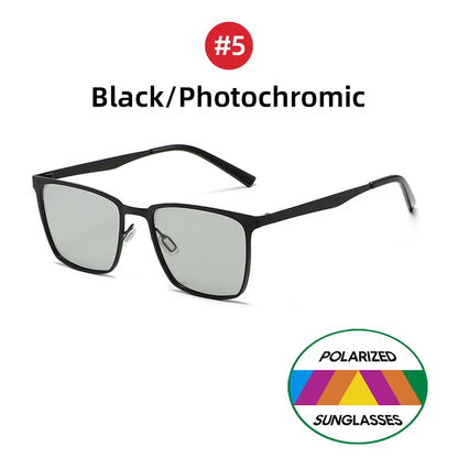 Men’s Retro Rectangular Polarized Sunglasses VIVIBEE, Matte Black UV400 Eyewear, Women Stylish Outdoor Driving Glasses