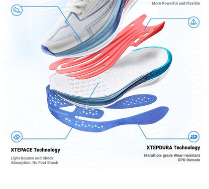 Xtep One Piece Modeling 5.0 Impact-Resistant Male‘s Combat Lightweight Quick-Drying Marathon Running Sneakers 874219110036