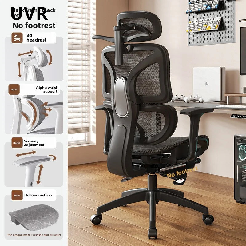 UVR Ergonomic Chair Home Computer Chair Comfortable To Lie Down Gaming Chair  Long Periods Office Chair Reclining Chair