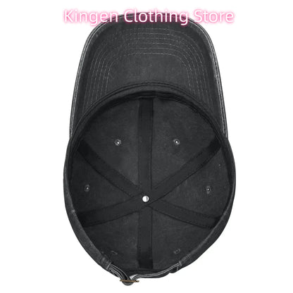 Șapcă de baseball unisex „Chicken Jockey Lava Chicken Print Steves Hat Fashion Distressed Washed”, ajustabilă