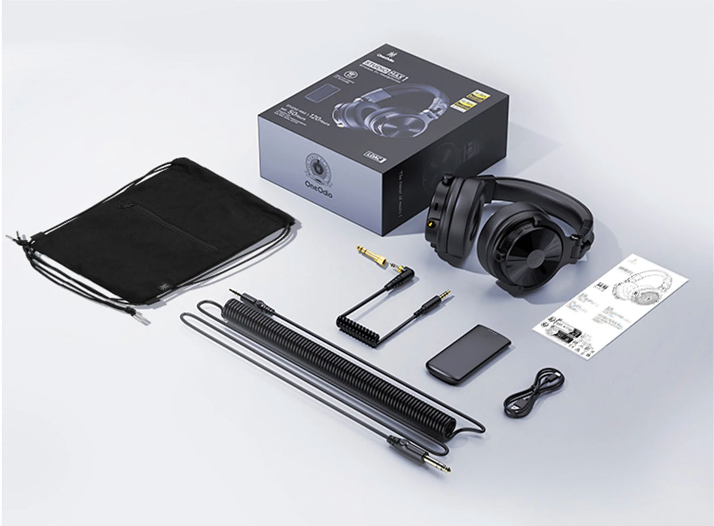 Auscultadores DJ Sem Fios OneOdio Studio Max Bluetooth 6.0 – Latência Ultrabaixa de 9ms, Headset Over-Ear de Monitorização de Estúdio Hi-Res LDAC com Microfone