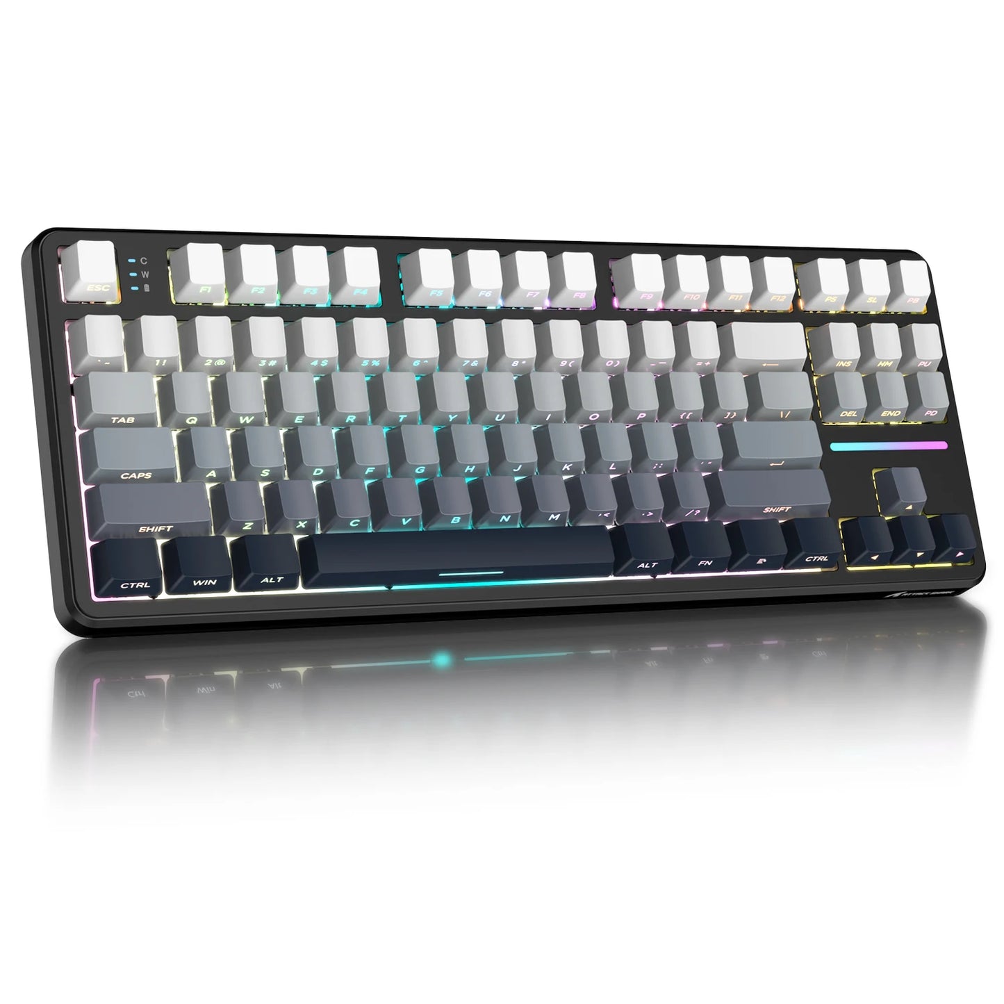 ATTACK SHARK X87 Wireless Mechanical Gaming Keyboard, Tri-Mode Bluetooth 5.0/2.4GHz/USB-C Hot Swappable Gasket Mechanical Keyboard with Pre-Lubed Switches