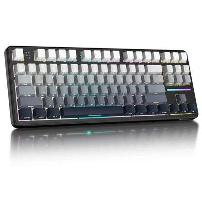 ATTACK SHARK X87 Wireless Mechanical Gaming Keyboard, Tri-Mode Bluetooth 5.0/2.4GHz/USB-C Hot Swappable Gasket Mechanical Keyboard with Pre-Lubed Switches