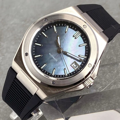 Tandorio 200M Diving 40mm Black White Shell Dial Lume NH35Automatic Men Watch Sapphire Glass Stainless Steel Bracelet 2025