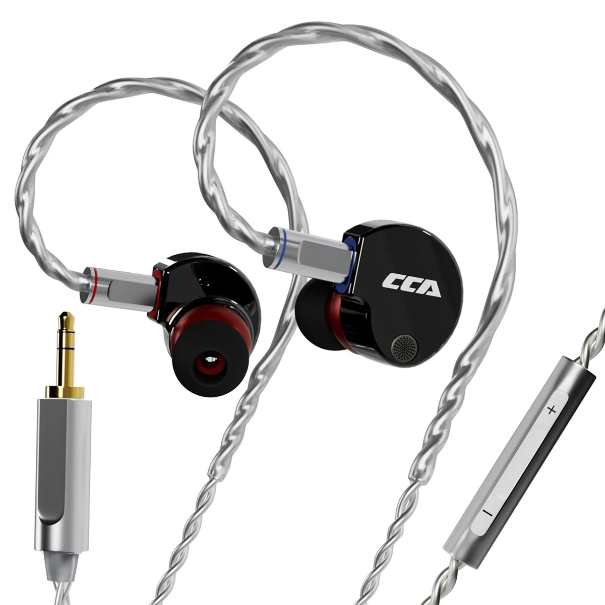 CCA Phoenix HiFi sluchátka s dynamickým měničem a membránou LCP, s potlačením hluku, vyměnitelným 2PIN kabelem, herní kabelová sluchátka
