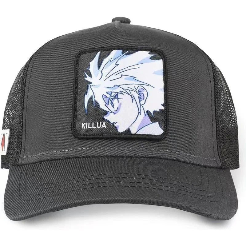 Șapcă de baseball Hunter X Hunter Cap de vară, tip snapback, pentru bărbați, cu broderie, în stil hip-hop, cu vizieră de soare, șapcă de camionagiu ajustabilă, din plasă
