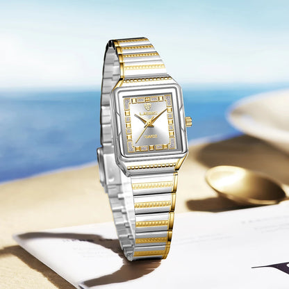 LIEBIG Lady Top Brand Luxury Quartz Watches Stainless Steel Strip Watch For Women Fashion Waterproof Wristwatch Relogio Feminino