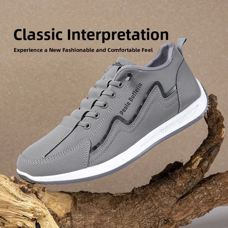 Large Size Men's Comfortable Breathable Soft Bottom Running Shoes Casual Style Sporty Retro Stripe Design Rubber Outsole