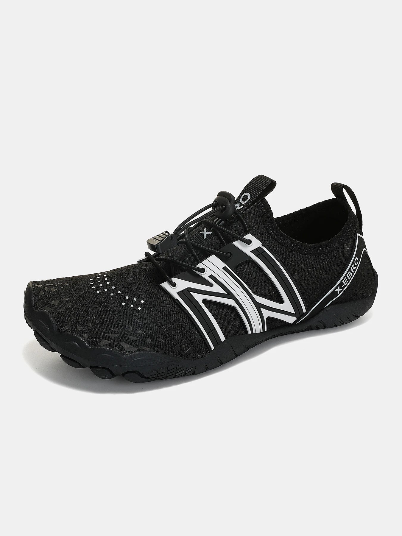 Oiaano wide toe man barefoot black shoes, woman sports sneaker unisex water booties, male aqua beach soft sole light breathable