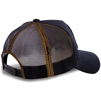 Unisex Anime Cartoon Cap Embroidered Patch Draw Baseball Cap Male Female Trucker Hat Mesh Hats Sun Hat