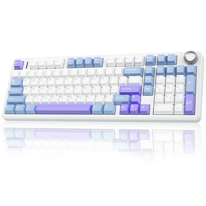 AULA F99Pro Low Noise Keyboard Gasket Structure Hot-swap RGB Mechanical Keyboard with Media Knob