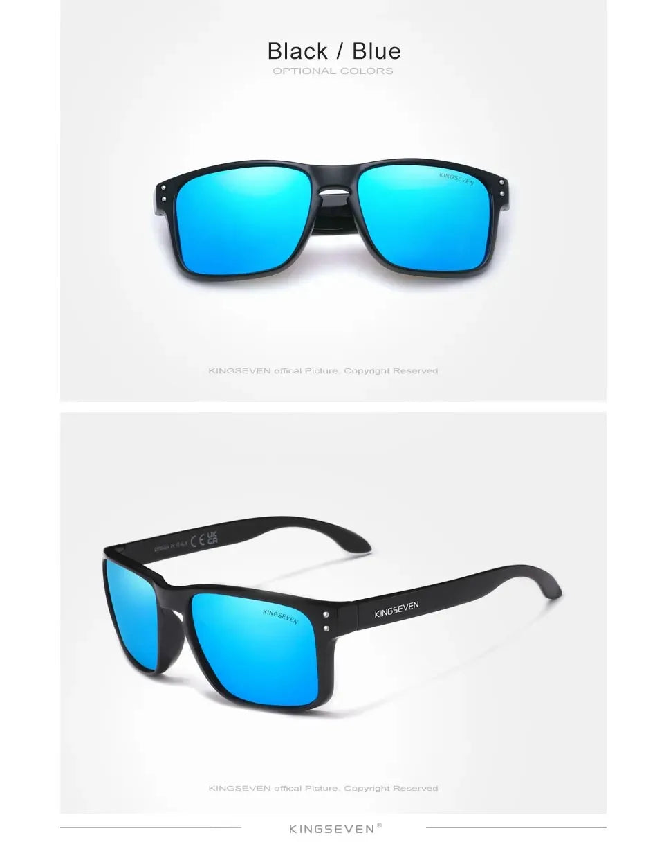KINGSEVEN Rectangle Retro TR90 Polarized Sunglasses Women Men Cycling UV400 Climbing Glasses Anti-glare Outdoor Sports Eyewear