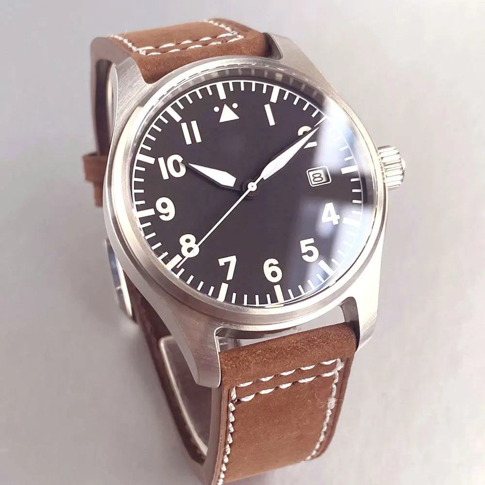 39mm Pilot Aviator Diving Watches Miyota8215 Automatic Mechanical Watch for Men 20BAR Waterproof Sapphire Crystal 316L Steel