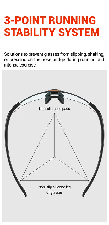 Kapvoe New Outdoor Running Cycling Glasses Bike Photochromic Sunglasses Women Eyewear Men Sports Marathon Bicycle UV400 Goggles