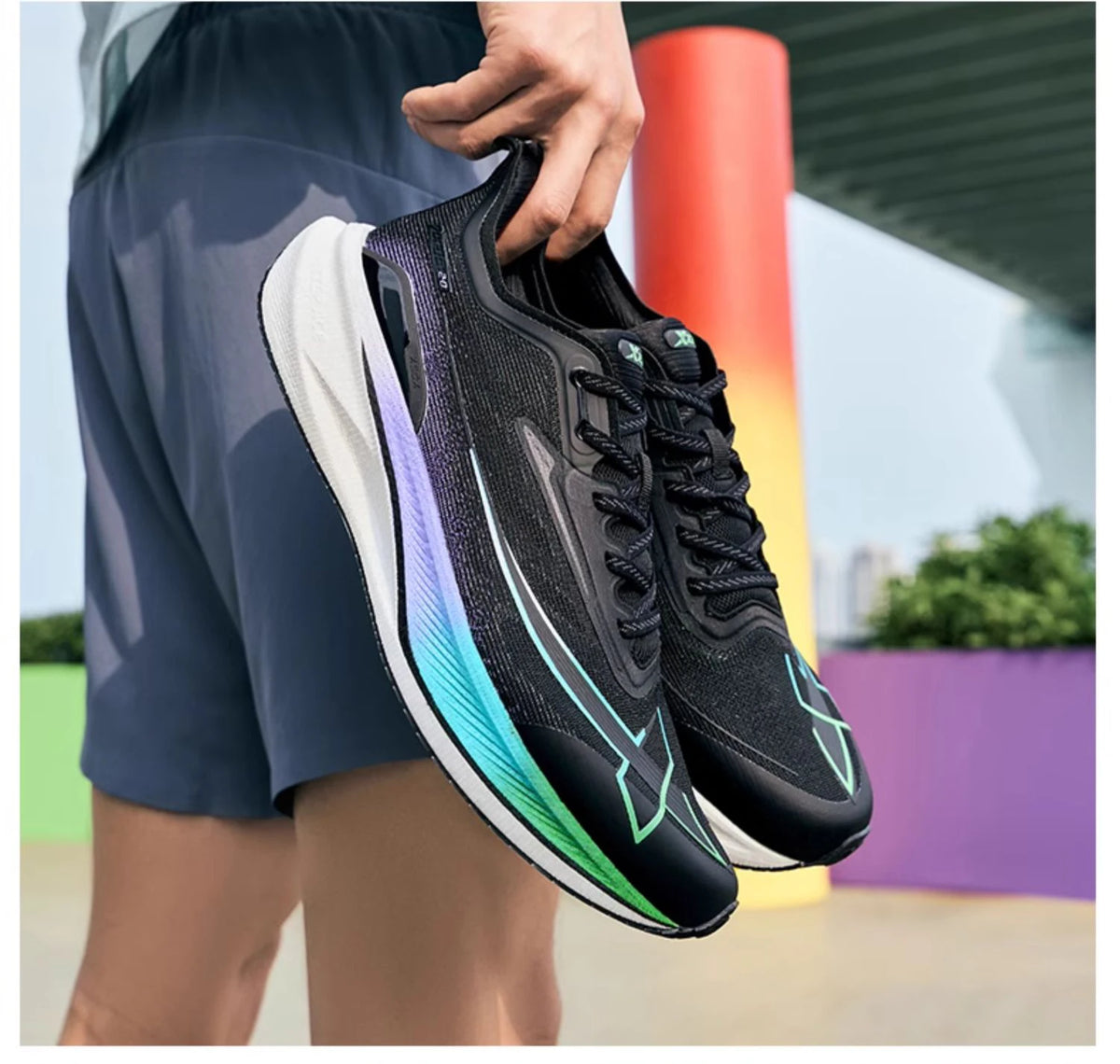 Xtep 2000KM 2.0 Running Shoes Men  Summer Professional TPU Shock Absorption Sneakers (suggest half size down) 876219110043