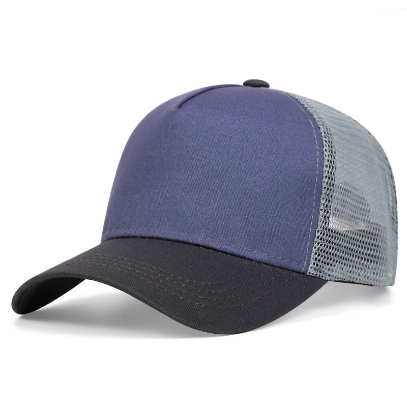 Simple basic baseball cap for men and women outdoor solid color light plate cap summer shade breathable net hat