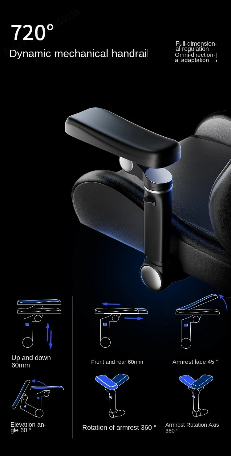 New Gaming Chair 9D Mechanical Dynamic Armrests 3D Lumbar Support Wide Seat Ergonomic Chair Gaming  Live Streaming  Swivel Chair