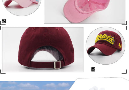 Czapka baseballowa z haftem wielkimi literami – męska letnia czapka codzienna, damska modna czapka typu snapback z bawełny, czapka z daszkiem w stylu hip-hopowym, jesienna czapka z regulowanym paskiem
