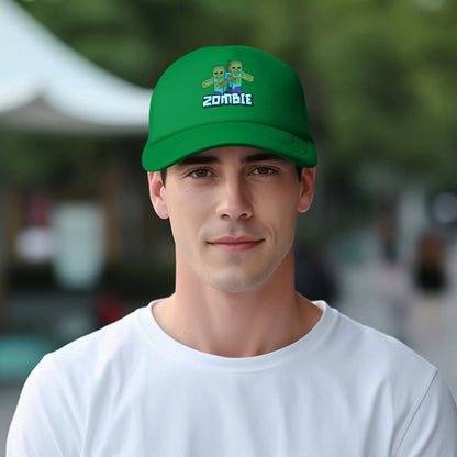 Czapki typu „trucker” dla dorosłych z motywem zombie, wrogich mobów, czapki baseballowe z siateczką, czapki poliestrowe, czapki przeciwsłoneczne, czapki golfowe z regulacją, czapki letnie