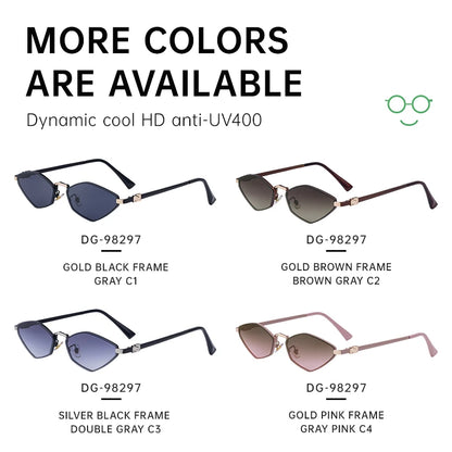 Small Frame Hexagon Punk Sunglasses Women 2026 Luxury Brand Polygon Sun Glasses For Ladies Classic Shades Cat Eye Eyewear