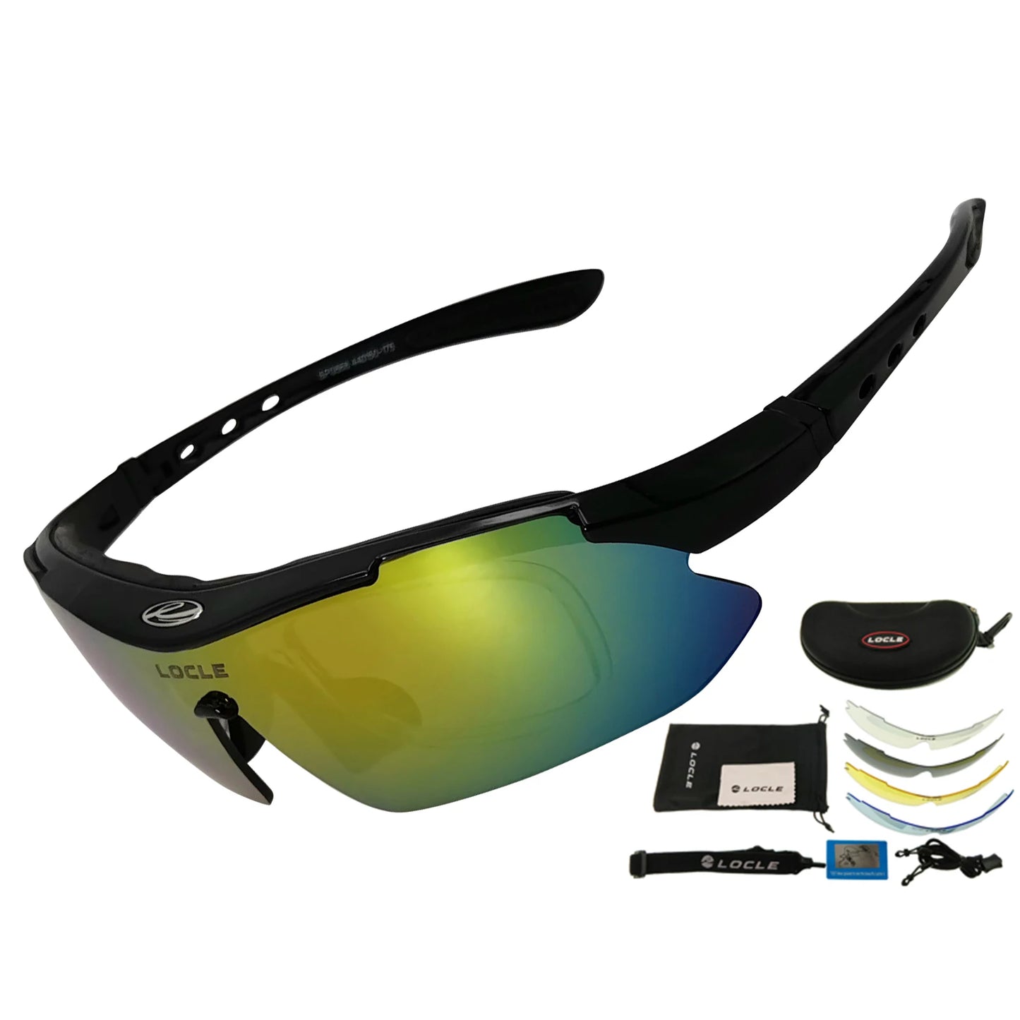 LOCLE Cycling Glasses UV400 Polarized Cycling Sunglasses Men Road MTB Bike Bicycle Glasses Fishing Riding Goggle Cycling Eyewear