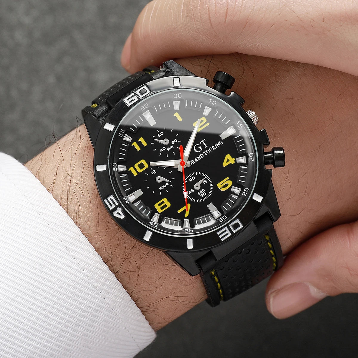 Men Sports Watches Casual Silicone Band Men's Quartz Watch Clock Reloj Hombre（Without Box）