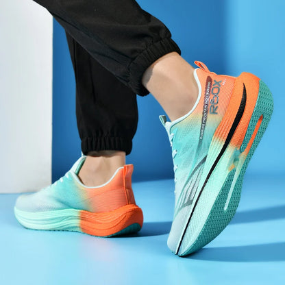Löparskor för män i mesh, andningsbara, snörningsbara, bekväma, maraton-, sport- och fritidsskor, tennis-skor, stora storlekar, trendiga sneakers för män
