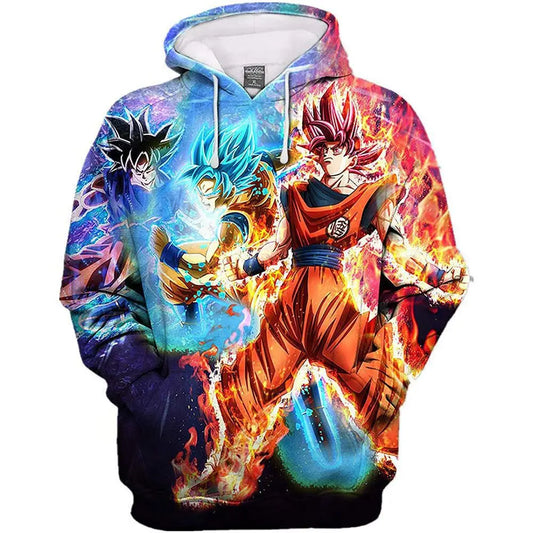 Dragon Ball Hoodie for Boys and Girls, New Autumn and Winter Style Creative Loose and Versatile Hooded Sweatshirt