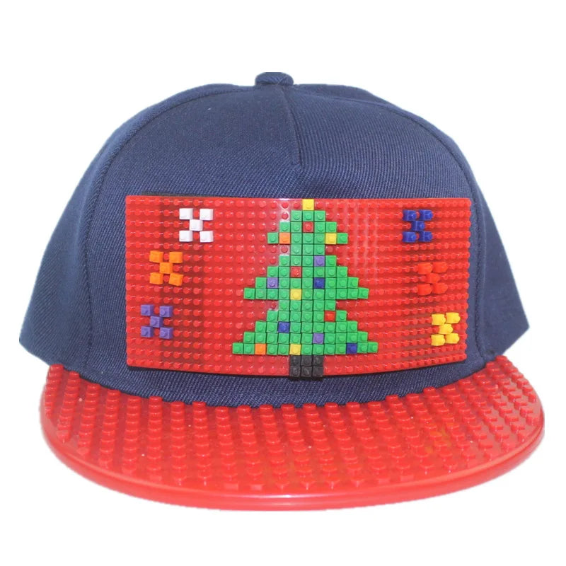 Șepci de baseball cu imprimeu cartoon patchwork, blocuri DIY, șepci snapback, șepci hip-hop pentru bărbați și femei, șepci detașabile cu pixeli, șepci „dad hats”, pentru copii și adulți