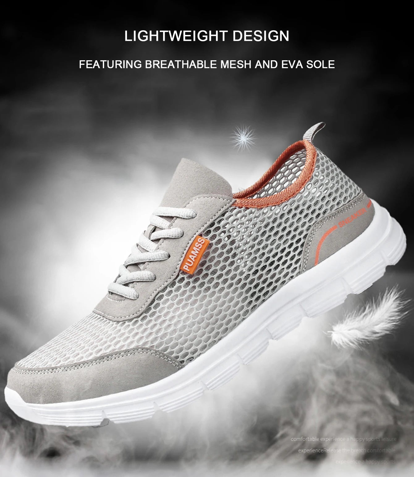 Men's Sneakers Summer Mesh Running Shoes Lightweight and Breathable Sneakers for Men