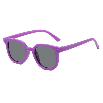KLASSNUM 2026 Trendy Children's Sunglasses Large Square Black Sun Glasses 2-8 Years Kids Girls Boys Sunglass for Travel Outdoor