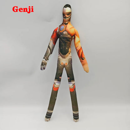 26cm Anime- und Gaming-Plüschfigur mit flexiblem Drahtkörper in verschiedenen Posen – Overwatch D.Va / Doomfist / Genji / Widowmaker, Plüschpuppe