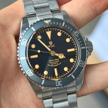 Watchdives WD5513Q 40mm Quartz Diver Watch VH31 Sweep Second Sapphire 200m Waterproof Steel Bracelet BGW9 Lume Mens Watch