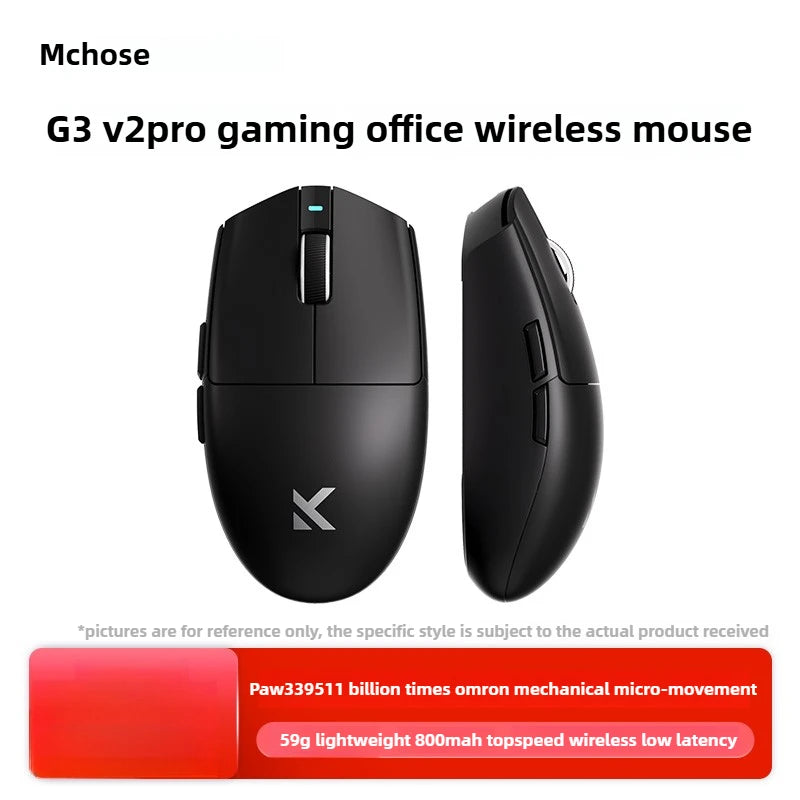 MCHOSE G3 V2 PRO Wireless Mouse Bluetooth Tri-Mode Ergonomic Gaming Mouse Lightweight Office Mouse for Laptop & PC