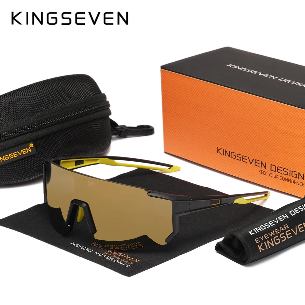 KINGSEVEN MTB Cycling Glasses Men Women Outdoor Sports Running Drving Sunglasses UV400 Road Running Bike Bicycle Goggles Male