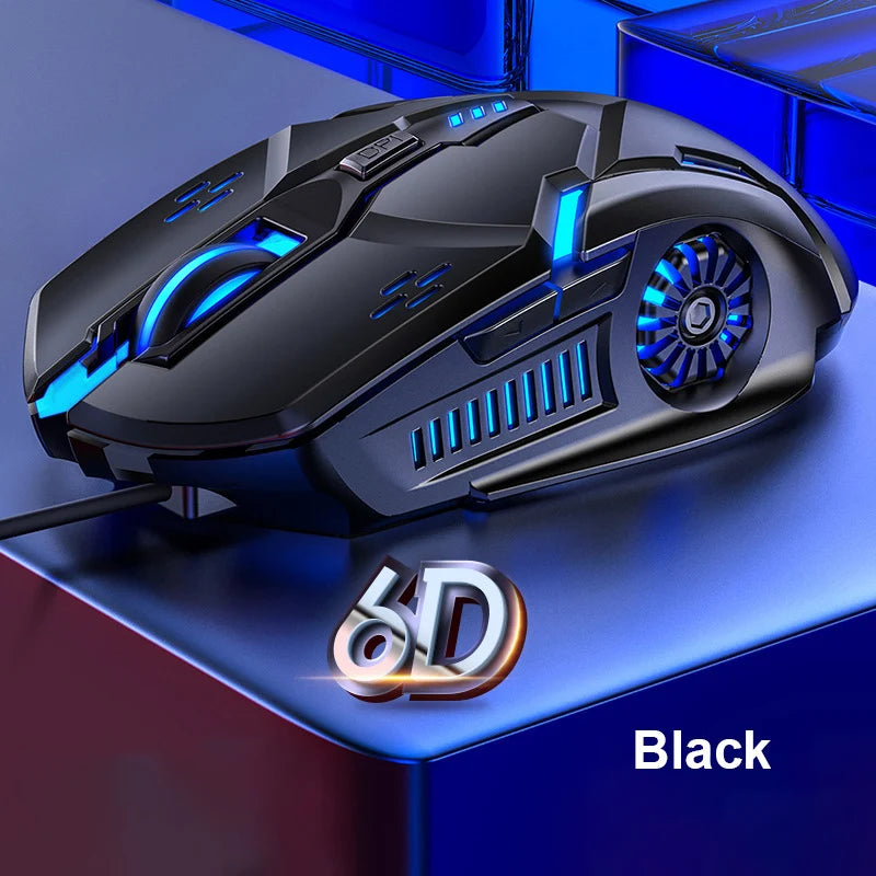 G5 žični gaming miš sa šarenim pozadinskim osvjetljenjem, 6 tipki, tihi miš, 4 brzine, 3200 DPI, RGB gaming miš za računalo i prijenosno računalo