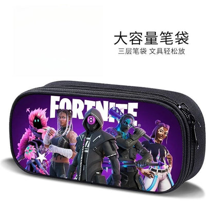 Fortnite new style elementary school student personalized pencil case game peripheral cartoon large capacity stationery bag gift
