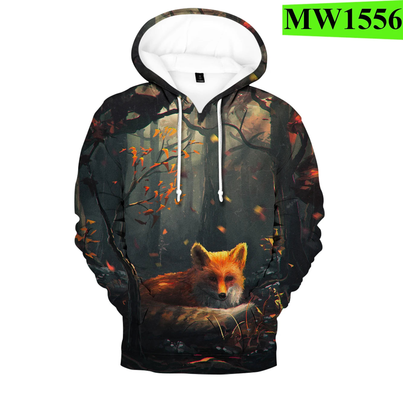 Популярни хип-хоп суитшърти с качулка и нова 3D щампа Fox, удобни суитшърти за мъже/жени и възрастни/деца, ежедневни пуловери