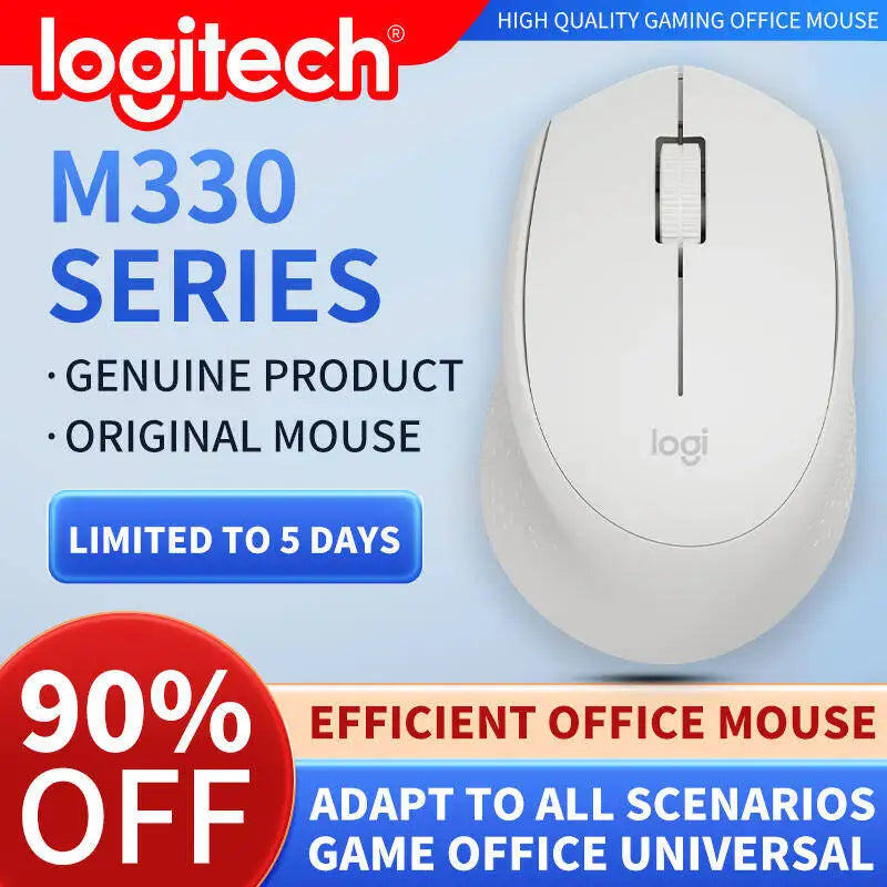 Mouse professionale da ufficio Logitech M330, compatto, silenzioso, facile da trasportare, confortevole al tatto e progettato specificamente1