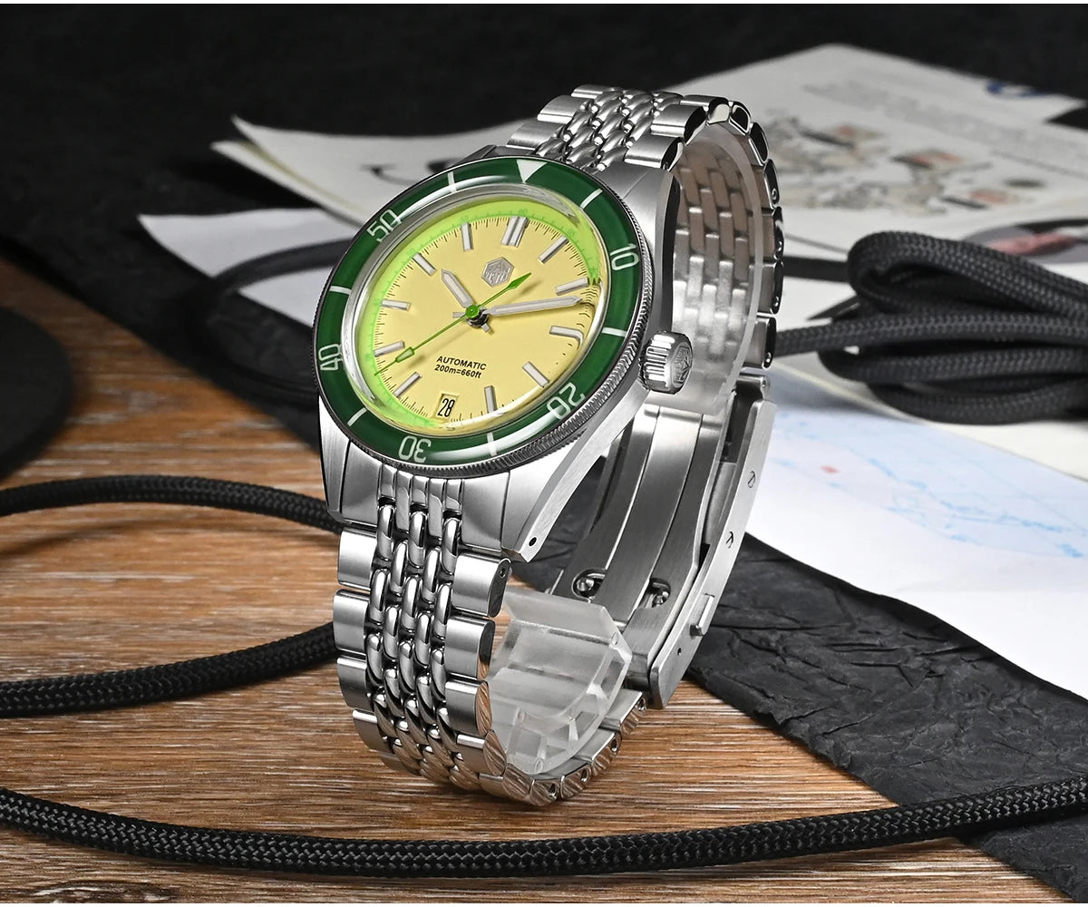San Martin 39.5mm Summer Dive Watch Fashion Fun Fruit Series Men Sports Watches NH35 Automatic Mechanical 20 ATM SN0116 Reloj