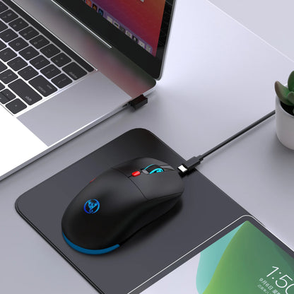 Rechargeable 2.4G USB Wireless Mouse, RGB Wireless Mouse with 3600 DPI, Ergonomic Rechargeable Wireless Mouse for Laptop, PC, Home Office & Gaming