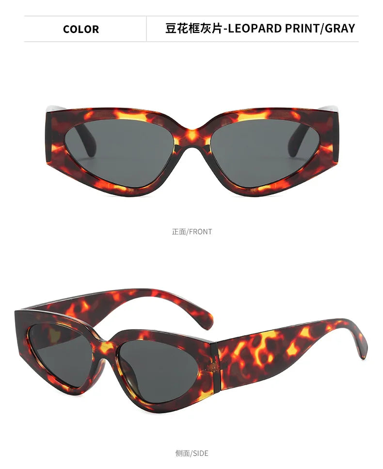 Steampunk Cat Eye Sunglasses Women Men Black-white Frames Trendy Sun Glasses Fashion Retro Vintage Accessories Shades Eyewear