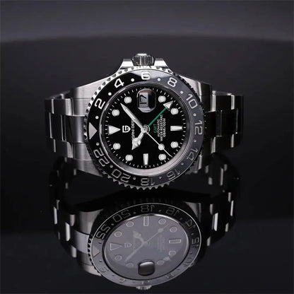 Man Watch PAGANI DESIGN GMT Men Mechanical WristWatch Luxury Sapphire Glass Waterproof 40mm Automatic Watch for Men Reloj Hombre