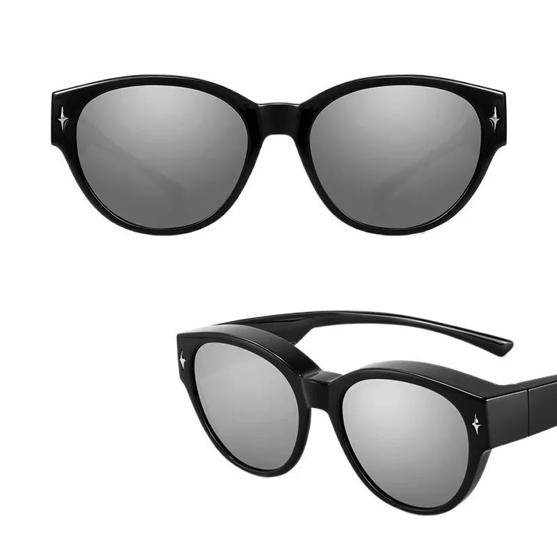 Fit Over Sunglasses for Driving Outdoor Activities Over Prescription Glasses for Myopia Unisex Style