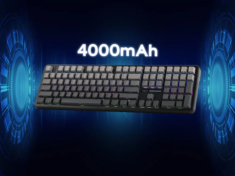 EPOMAKER x AULA F108 Full Size 100% ANSI Layout Hot-Swap Wired/2.4GHz/Bluetooth 5.0 Wireless Mechanical Keyboard RGB Backlight