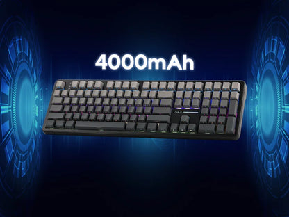 EPOMAKER x AULA F108 Full Size 100% ANSI Layout Hot-Swap Wired/2.4GHz/Bluetooth 5.0 Wireless Mechanical Keyboard RGB Backlight