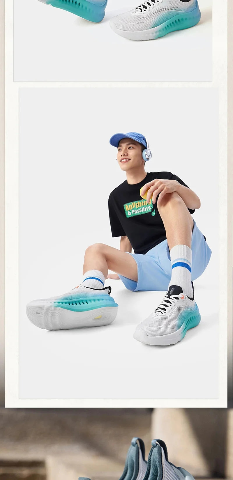 Li-Ning Men's SOFT COOL 2 Lifestyle Shoes COMFOAM MAX Cushion COOL SHELL Breathable Support LiNing Casual Sneakers AGLV009